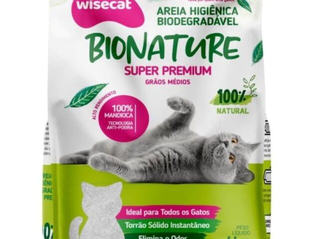 Bionature Areia Higiênica para Gatos Biodegradável Wisecat 4kg