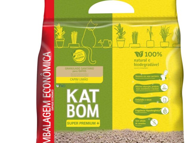 Katbom Granulado Sanitário Econômico Capim Limão 6kg