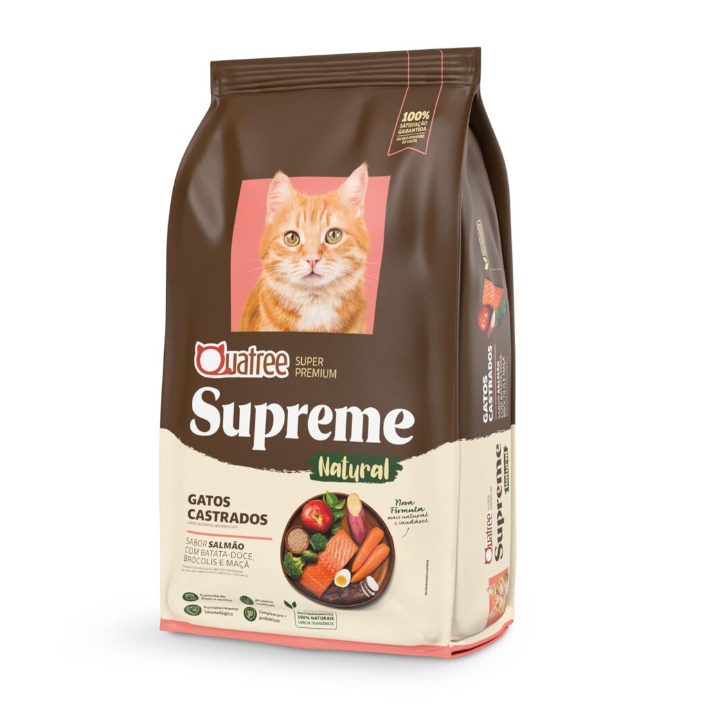 Quatree Supreme Ração para Gatos Castrados Salmao 10.1kg