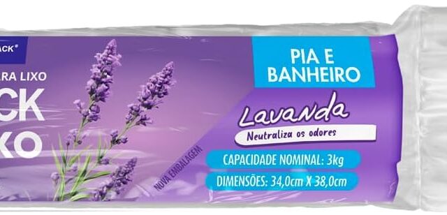 Saco De Lixo PACK LIXO Lavanda Pia e Banheiro (34X38) - Sacos de lixo perfumardos que neutralizam o odor