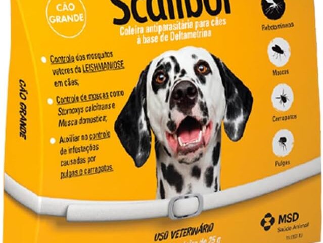 Scalibor® 25g - Coleira Antiparasitária contra mosquitos vetores da Leishmaniose - Cães porte grande 65cm - MSD Saúde Animal