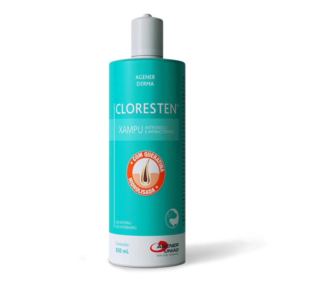 Shampoo Cloresten Antifúngico E Antibacteriano De 500ml