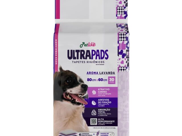 Tapete Higiênico Premium para cães Petlike Ultrapads Aroma Lavanda 80cmx60cm 30 unid.