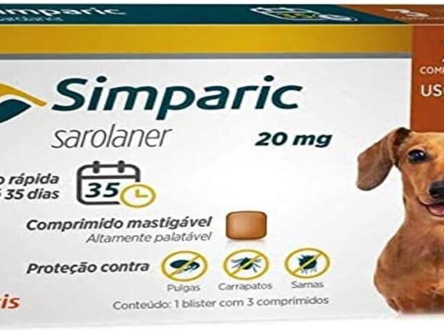 Zoetis Simparic 20Mg 5 1 Até 10Kg 03 Compr Para Cães