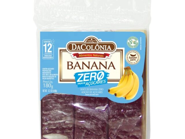 Bananinha Zero Açúcar Da Colônia 180g Cartela com 12 unidades de 15g