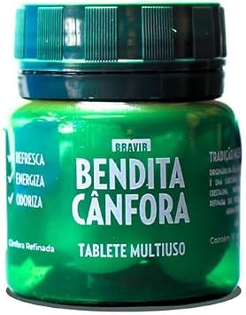 Bendita Cânfora Pote Com 30 Tabletes Multiuso Odorizante Natural