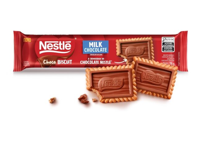 Biscoito com Chocolate Chocobiscuit NESTLÉ Ao Leite 78g