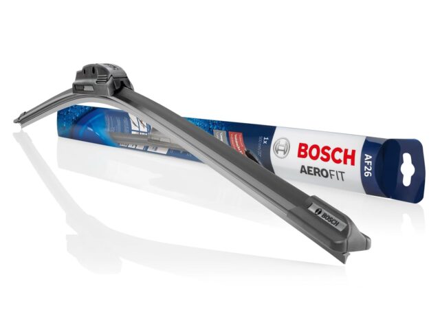 Bosch Palheta Dianteira Aerofit AF26, Limpador de Para-brisa com Tratamento de Grafite, 26 Polegadas 650 mm, Unitário Preta