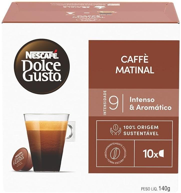 Café em Cápsula NESCAFÉ DOLCE GUSTO Caffe Matinal 10 Cápsulas 80g