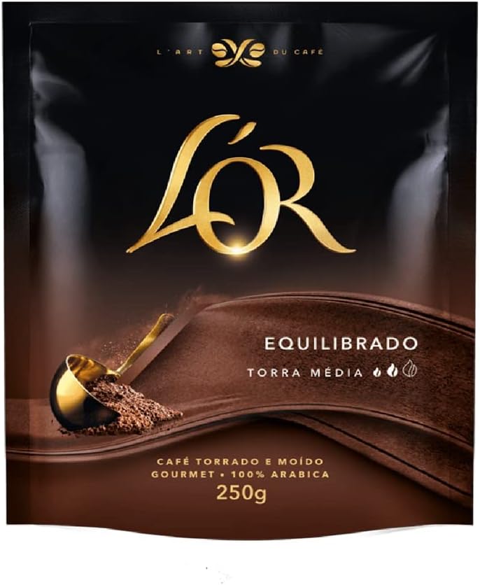 Café Torrado e Moído L'OR, Equilibrado, 100% Arábica, Sachê, 250g