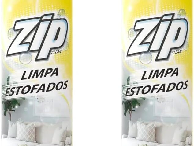Kit 2 Limpa Estofados Spray Zip Clean 300ml / 251g Remove Lavagem à Seco Mundial Prime