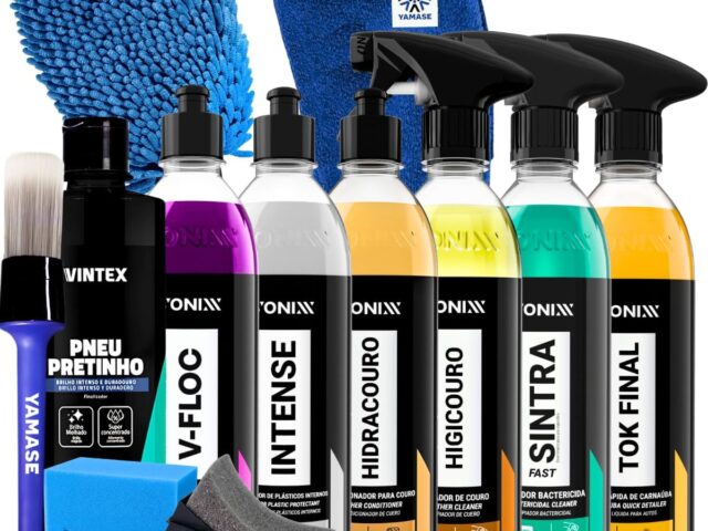 Kit Lavagem Automotiva Completa V-floc Intense Hidracouro Higicouro Sintra Tok Final Vonixx Acessórios Yamase