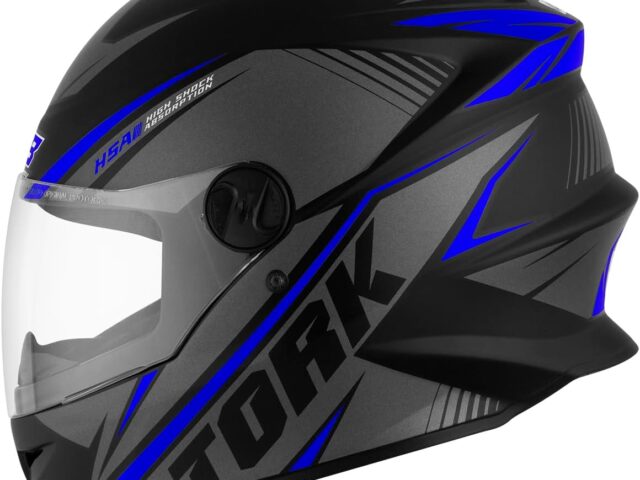 Pro Tork Capacete Moto R8, Preto Fosco/Azul, Tam. 58