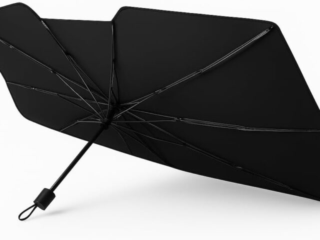 Protetor Solar Para-brisa, Quebra Sol Portátil, Proteção Térmica UV, Protetor Solar com Isolamento Térmico, Retrátil, Protetor Térmico Para Carro, Protetor Dobrável Preto para...