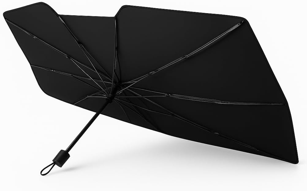 Protetor Solar Para-brisa, Quebra Sol Portátil, Proteção Térmica UV, Protetor Solar com Isolamento Térmico, Retrátil, Protetor Térmico Para Carro, Protetor Dobrável Preto para...