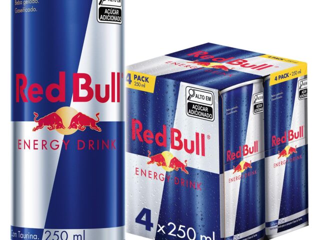 Red Bull Energético, Energy Drink, 250ml, 4 latas