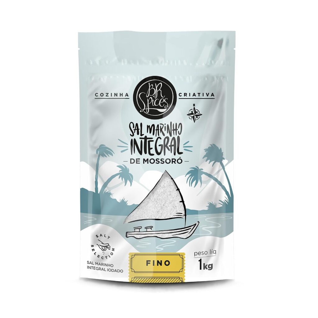 Sal Marinho Integral Fino BR Spices, 1kg