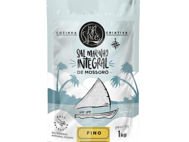 Sal Marinho Integral Fino BR Spices, 1kg
