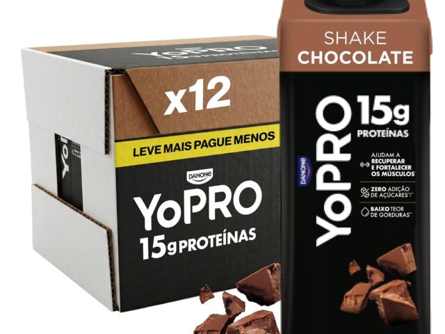YoPRO Bebida Láctea UHT Chocolate Líquida Caixinha 250ml - 15g de Proteínas - Sem Lactose - Pack com 12 Unidades