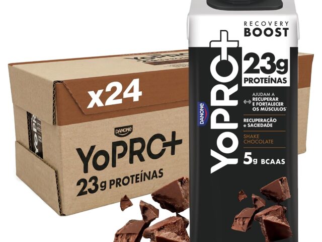 YoPRO Bebida Láctea UHT Chocolate Líquida Caixinha 250ml - 23g de Proteínas - Sem Lactose - Pack com 24 Unidades